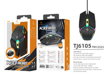 Fekete Techancy TJ6105 gamer egér LED világítással