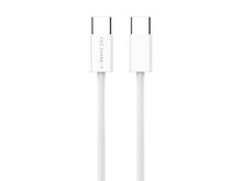 Fehér Techancy USB-C–USB-C fonott kábel