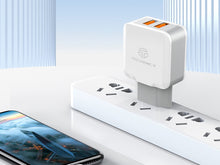 Fehér Techancy dupla USB-A fali töltő USB-C kábellel