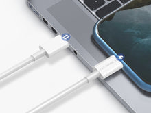 Fehér Techancy USB-C–Lightning töltő- és adatkábel