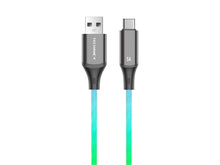 Fekete Techancy TB1799 USB-C adatkábel RGB világítással