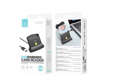 Fekete Techancy MI0630 USB intelligenskártya-olvasó