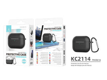 Fekete Techancy KC2114 szilikon tok AirPods 3-hoz