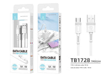 Fehér Techancy USB-A–USB-C adatkábel