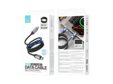Fekete Techancy TB1802 mágneses USB-C kábel