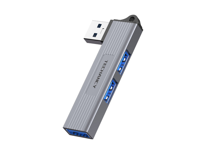 Szürke Techancy KT2906 USB-A hub három porttal
