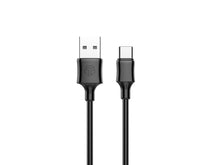 Fekete Techancy USB-A–USB-C adatkábel