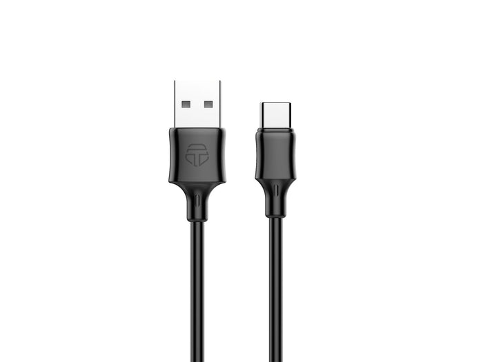 Fekete Techancy USB-A–USB-C adatkábel