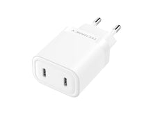 Fehér Techancy dupla USB-C hálózati töltő