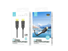 Fekete Techancy DisplayPort DP–DP kábel