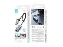 Szürke Techancy USB-A/USB-C Ethernet adapter RJ45 csatlakozóval