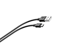 Fekete Techancy USB–Micro USB kábel 3 m hosszban