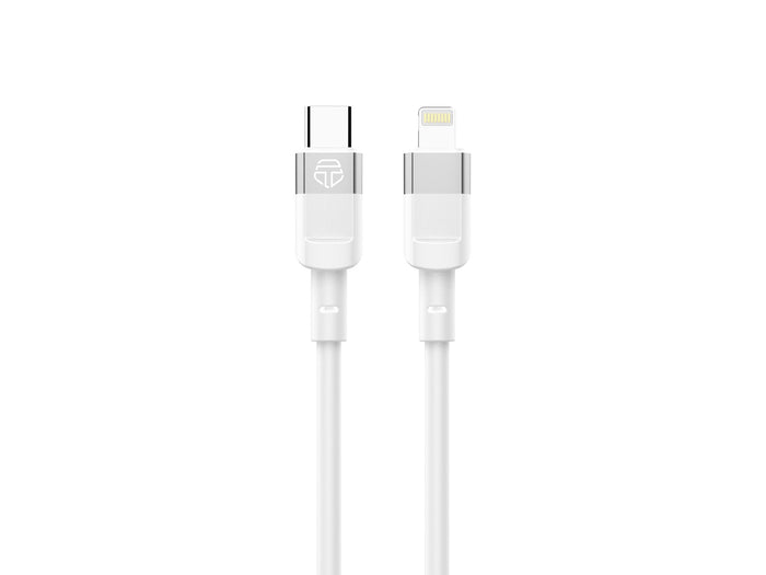 Fehér Techancy USB-C–Lightning adat- és töltőkábel