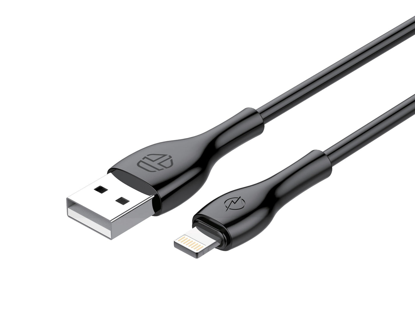 Fekete Techancy USB-A–Lightning adatkábel
