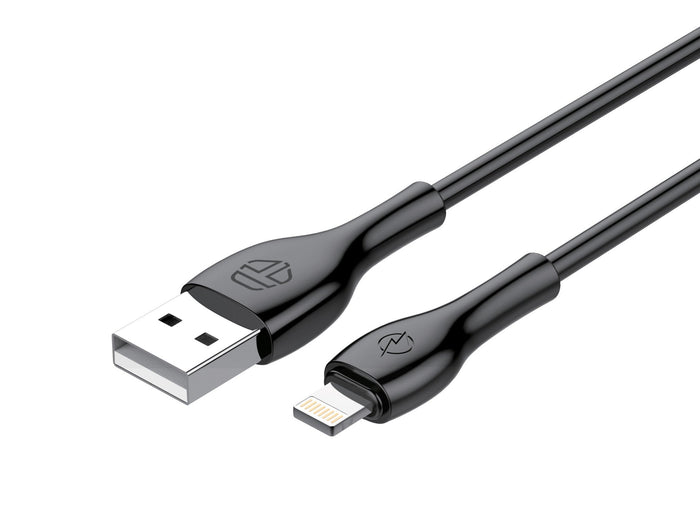 Fekete Techancy USB-A–Lightning adatkábel