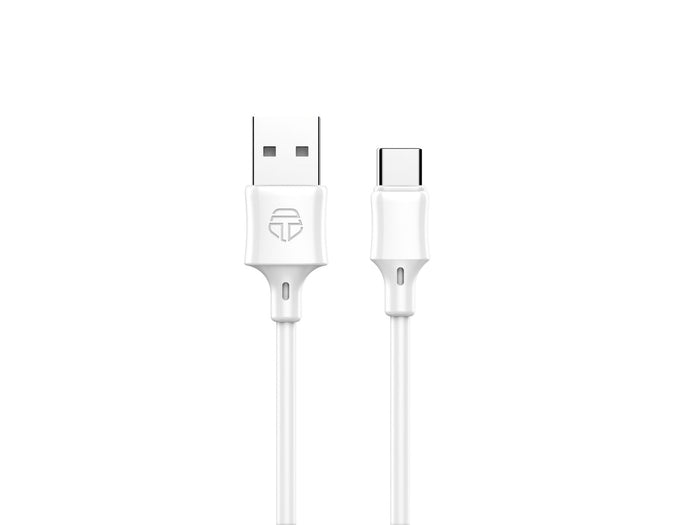 Fehér Techancy USB-A – USB-C adatkábel