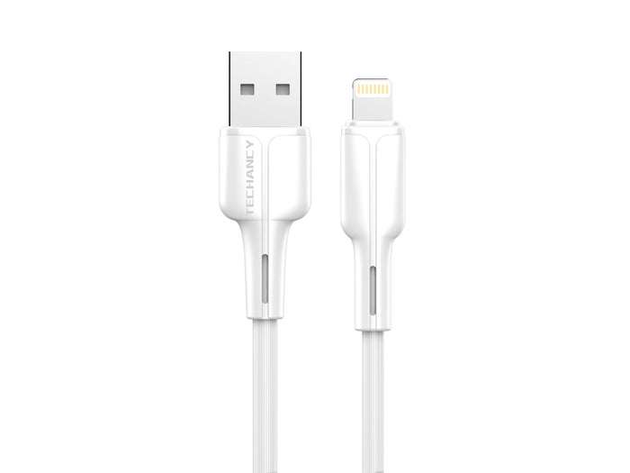 Fehér Techancy USB-A–Lightning kábel
