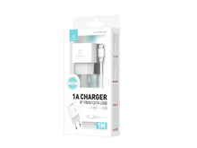 Fehér Techancy USB-A hálózati töltő Lightning kábellel