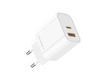 Fehér Techancy TA2828 USB-C és USB-A hálózati töltő