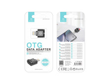 Fekete Techancy KK2108 Micro SD kártyaolvasó Lightning csatlakozóval