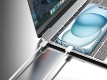Fehér Techancy USB-C–USB-C fonott kábel