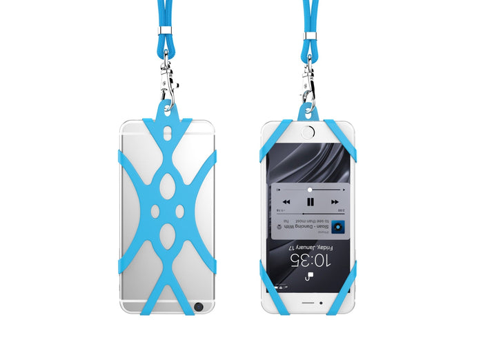 Kék Techancy szilikon telefontartó zsinór