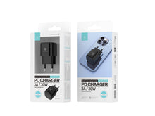 Fekete Techancy USB-C PD hálózati töltő