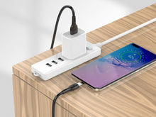 Fekete Techancy USB-A–USB-C kábel 1 m hosszban