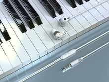 Fehér Techancy TD8087 vezetékes fülhallgató 3,5 mm-es csatlakozóval