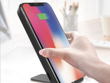 Fekete Techancy vezeték nélküli töltőállvány okostelefonhoz