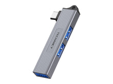 Szürke Techancy USB-C hub 3 USB-A porttal