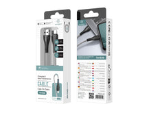 Fekete Techancy USB-A–Lightning adatkábel