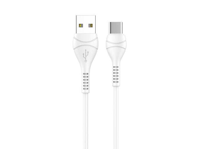 Fehér Techancy USB-C adatkábel 1 m