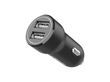 Fekete Techancy TC6412 autós töltő két USB-porttal