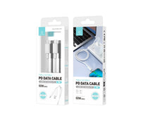 Fehér Techancy USB-C–USB-C gyorstöltő kábel