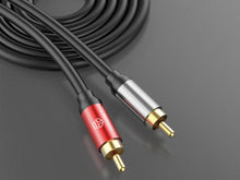 Fekete Techancy 2RCA–2RCA audiokábel