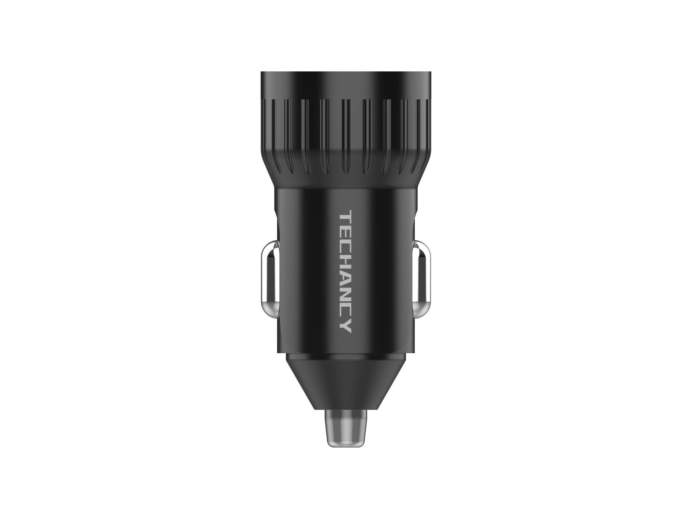 Fekete Techancy TC6430 autós töltő USB-C és USB-A porttal