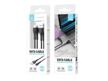 Fekete Techancy USB-A–Lightning adatkábel