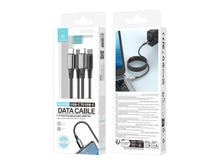Fekete Techancy USB-C–USB-C kábel alumínium csatlakozóval