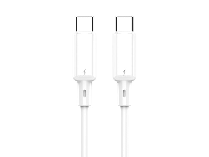 Fehér Techancy USB-C–USB-C kábel