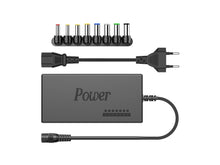 Fekete Techancy univerzális laptop töltő 120 W teljesítménnyel