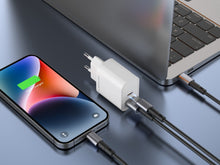 Fehér Techancy TA2828 USB-C és USB-A hálózati töltő