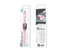 Rózsaszín Techancy KC2115 szilikon óraszíj Apple Watch 41 mm-hez