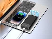 Fekete Techancy TF2785 power bank LED kijelzővel