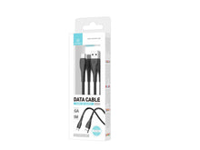Fekete Techancy USB-A–USB-C töltő- és adatkábel