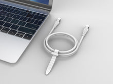 Fehér Techancy USB-C–USB-C gyorstöltő kábel