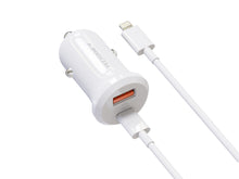 Fehér Techancy TC6428 autós töltő USB-A és USB-C porttal