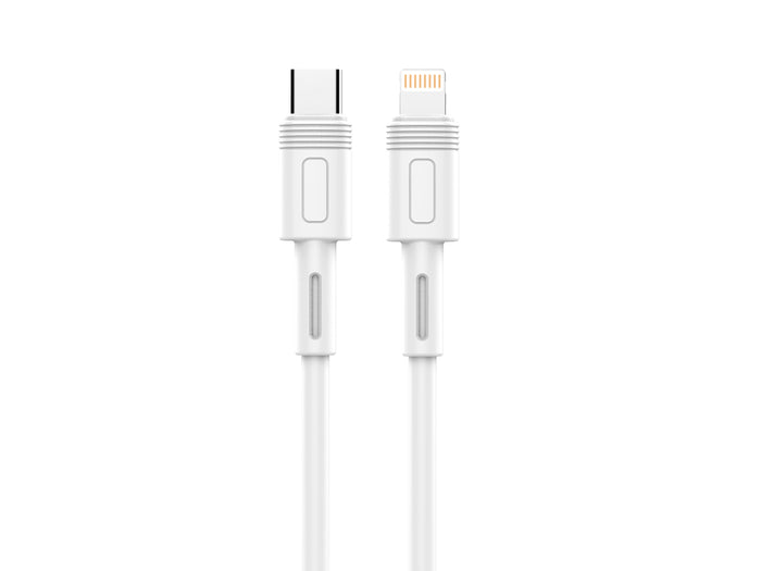 Fehér Techancy USB-C–Lightning kábel