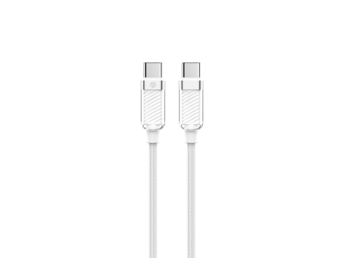 Fehér Techancy USB-C–USB-C adatkábel