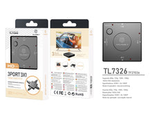 Fekete Techancy TL7326 HDMI kapcsoló 3 bemenettel